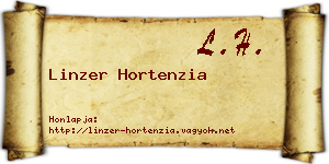 Linzer Hortenzia névjegykártya